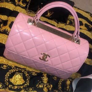 Chanel Light Pink Quilted Satchel